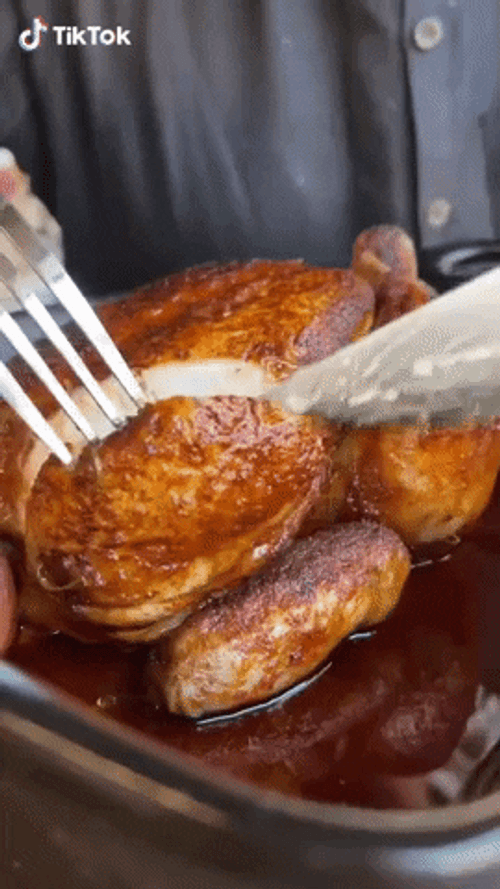 Tiktok Roasted Chicken Slice GIF