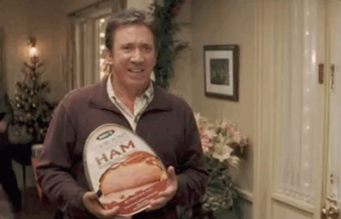 Tim Allen Holding Ham GIF