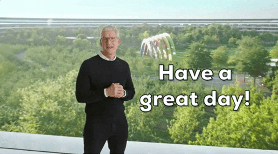 Tim Apple Have A Great Day GIF