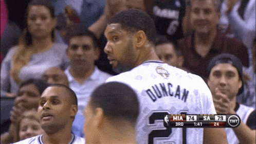 Tim Duncan Angry Ball Throw GIF