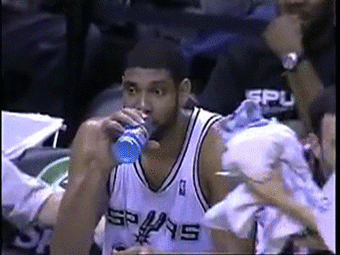 Tim Duncan Bad Gatorade Drink GIF