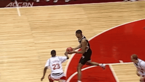Tim Duncan Dribble Wake Forest GIF