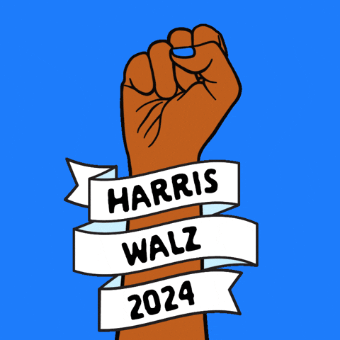 Tim Walz And Harris Fist Up GIF