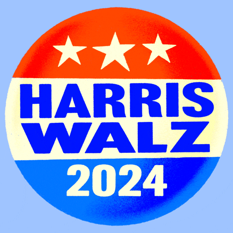 Tim Walz And Harris Shiny Pin GIF