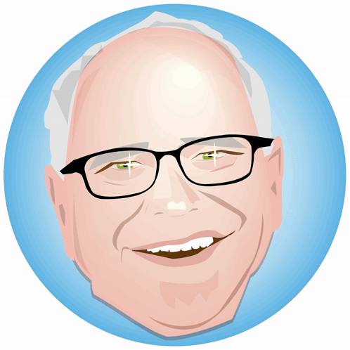 Tim Walz Face Badge GIF