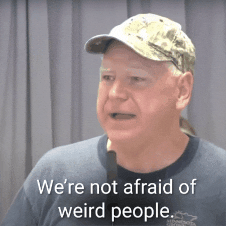 Tim Walz Not Afraid Of People GIF