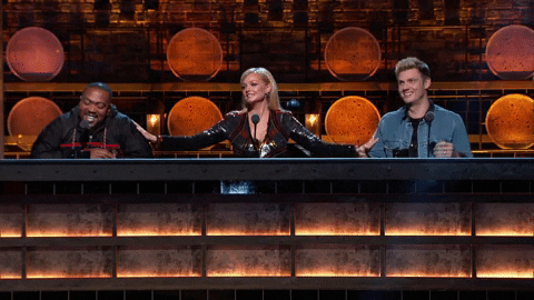 Timbaland With Nick Carter And Emma Bunton GIF