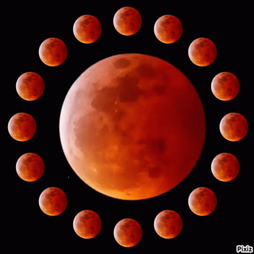 Time Is A Flat Circle Moon Rotation GIF