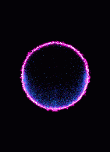 Time Is A Flat Neon Circle Light Loop GIF