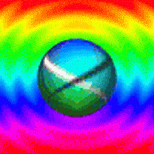 Time Is A Flat Rainbow Colorful Circle GIF