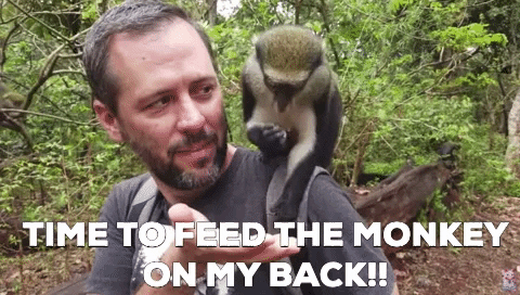 Time To Feed The Monkey On My Back GIF
