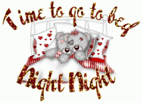 Time To Go To Bed Night Night GIF