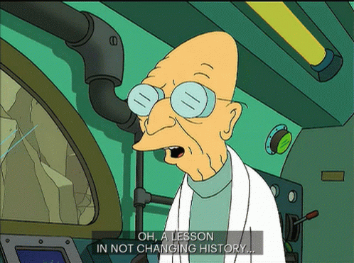 Time Travel Futurama Professor Farnsworth GIF
