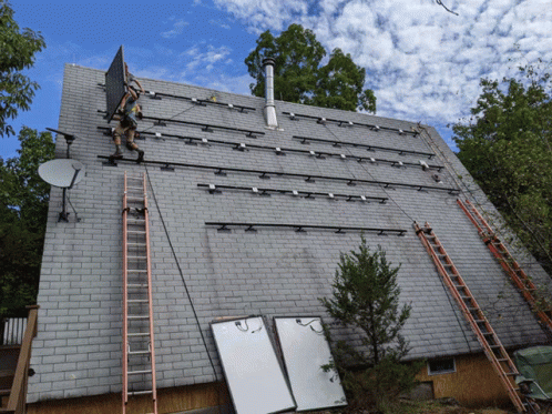 Timelapse Solar Panels Installation GIF