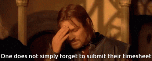 Timesheet Sean Bean Face Palm GIF