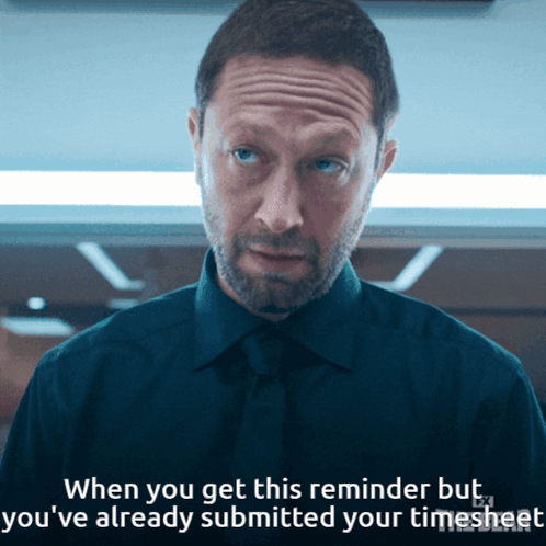 Timesheet Stare Down Pointing Finger GIF