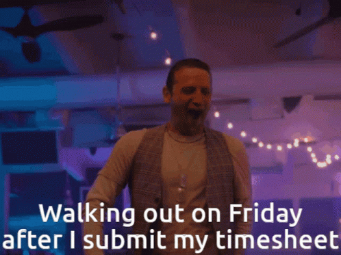 Timesheet Tim Robinson Happy Dance GIF