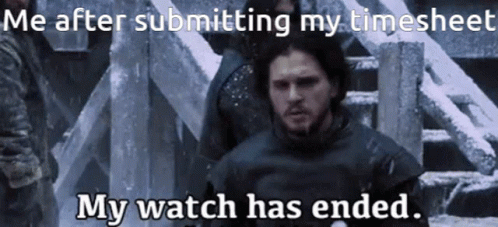 Timesheet Watch Ended Jon Snow Meme GIF