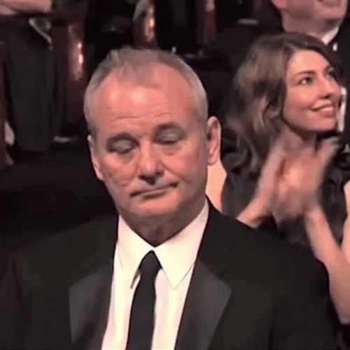 Timid Bill Murray Accepting Award GIF