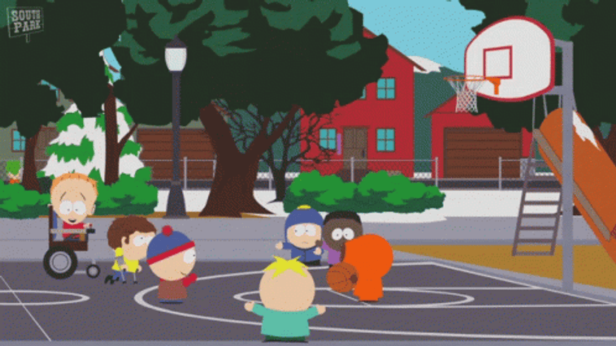 Timmy And His Friends Playing Basketball South Park GIF