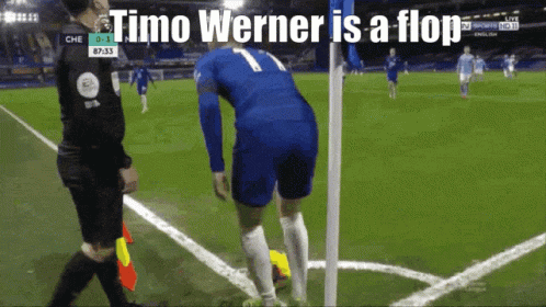 Timo Werner Soccer Flop on Field