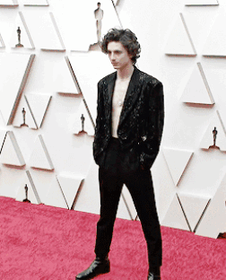 Timothée Chalamet At Oscars 2022 GIF