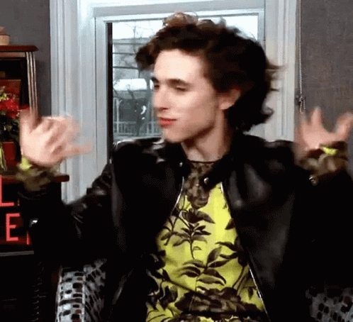 Timothée Chalamet Shaking Crazy GIF