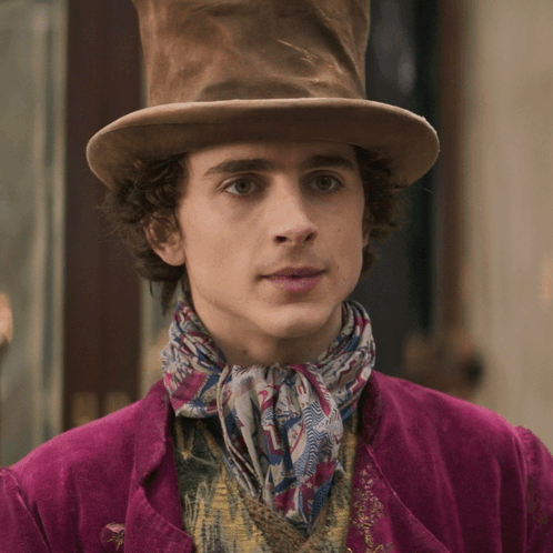 Timothée Chalamet Wonka Nods GIF