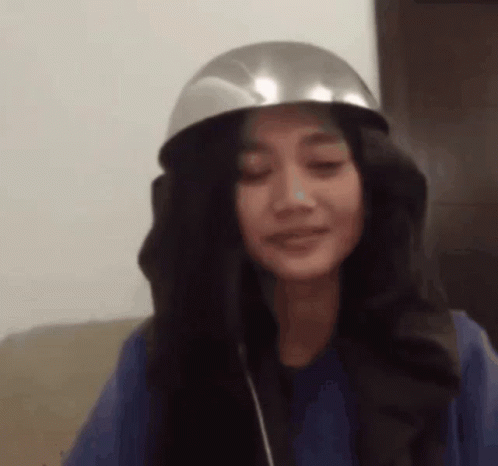 Tin Hat Girl Pose GIF