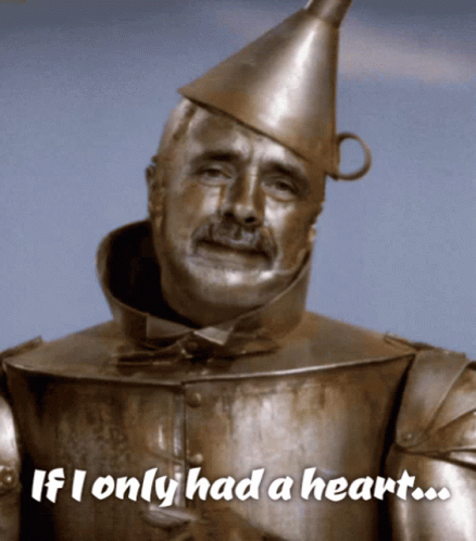 Tin Man Costume Saying If I Only Had A Heart GIF