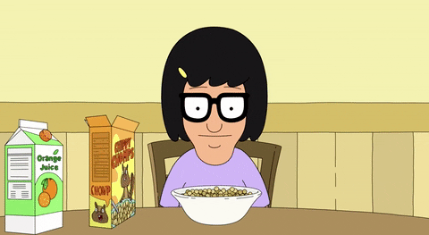 Tina Belcher Cereal Yay GIF