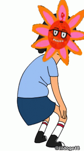 Tina Belcher Dancing Flower Head GIF