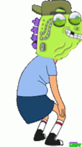 Tina Belcher Dancing Green Head GIF