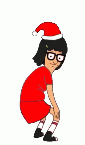 Tina Belcher Dancing Santa Attire GIF