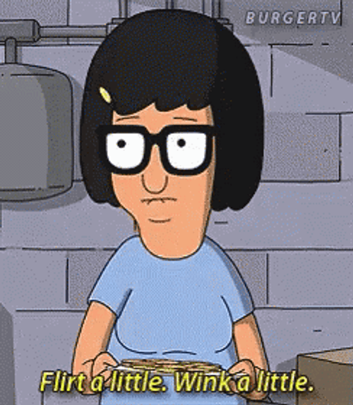 Tina Belcher Flirting A Little Bobs Burgers GIF