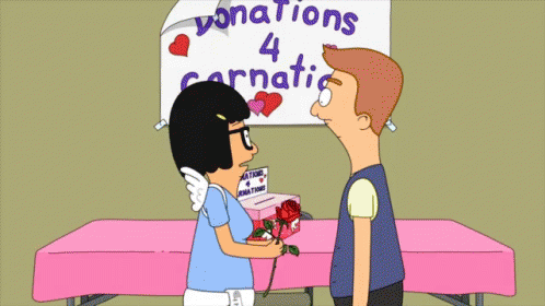 Tina Belcher Kissing Jimmy Pesto Jr GIF