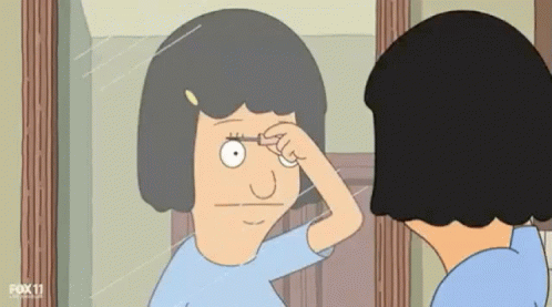 Tina Belcher Putting On Mascara On Her Eyelashes GIF