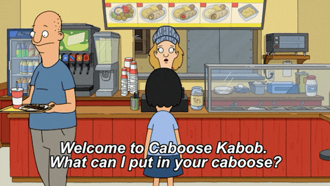 Tina Bobs Burger Ordering Caboose GIF