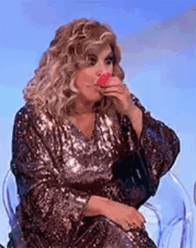 Tina Cipollari Drinking GIF