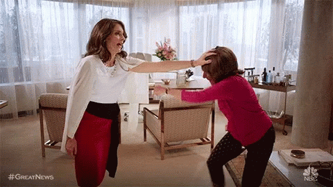 Tina Fey Hold Back Short Woman GIF