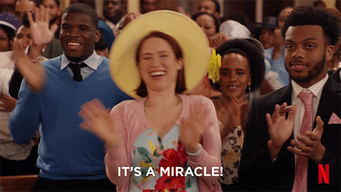 Tina Fey It's A Miracle GIF