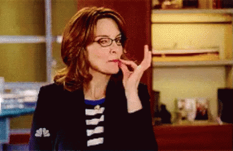 Tina Fey Mouth Shut GIF