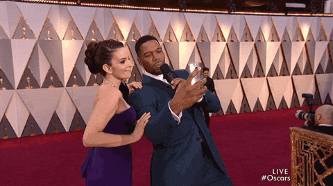 Tina Fey Selfie Picture Oscar Awards GIF
