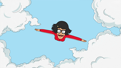 Tina Happy To Fly Bob's Burgers GIF