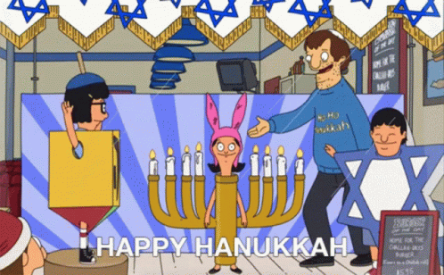 Tina Spinning Happy Hanukkah GIF