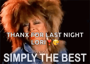 Tina Turner On Lori Youre Simply The Best GIF