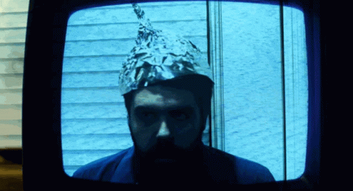 Old Tv Tinfoil Hat Screen Projection GIF