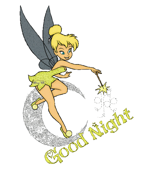 Tinkerbell Cartoon Fairy Good Night GIF