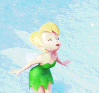Tinkerbell Snow Fall On Face GIF