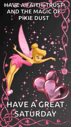 Tinkerbell with Hearts and Faith Trust Pixie Dust